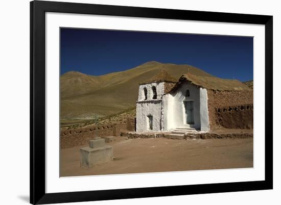 Exterior of a Small Church in Arid Landscape Near Al Tatio Geysers, Atacama Desert, Chile-Mark Chivers-Framed Photographic Print