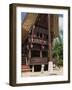 Exterior of a Traditional Decorated Toraja House, Sulawesi, Indonesia, Southeast Asia-Harding Robert-Framed Photographic Print