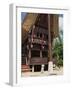 Exterior of a Traditional Decorated Toraja House, Sulawesi, Indonesia, Southeast Asia-Harding Robert-Framed Photographic Print