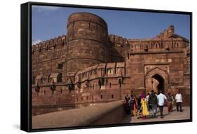 Exterior of Agra Fort, UNESCO World Heritage Site, Agra, Uttar Pradesh, India, Asia-Ben Pipe-Framed Stretched Canvas