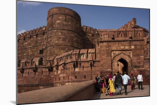 Exterior of Agra Fort, UNESCO World Heritage Site, Agra, Uttar Pradesh, India, Asia-Ben Pipe-Mounted Photographic Print