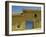 Exterior of an Adobe House with a Tile Roof and Blue Door, Salamanca, Castile Leon, Spain-Michael Busselle-Framed Photographic Print