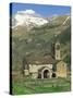 Exterior of Church, Linas De Broto, Pyrenees, Aragon, Spain-Lawrence Graham-Stretched Canvas