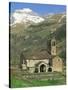 Exterior of Church, Linas De Broto, Pyrenees, Aragon, Spain-Lawrence Graham-Stretched Canvas