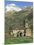 Exterior of Church, Linas De Broto, Pyrenees, Aragon, Spain-Lawrence Graham-Mounted Photographic Print