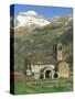 Exterior of Church, Linas De Broto, Pyrenees, Aragon, Spain-Lawrence Graham-Stretched Canvas