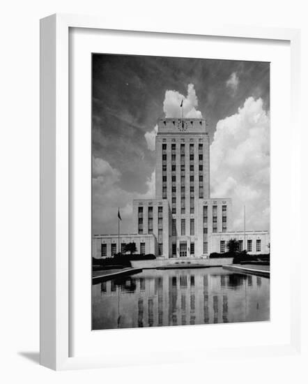 Exterior of City Hall in Houston-Dmitri Kessel-Framed Photographic Print