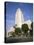 Exterior of City Hall, Los Angeles, California, United States of America (Usa), North America-Tony Gervis-Stretched Canvas