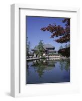 Exterior of Daibutsen-Den Hall of the Great Buddha, Dating from 1709, Reflected in Water, Nara-Christopher Rennie-Framed Photographic Print