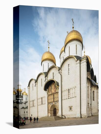 Exterior of Dormition Cathedral, The Kremlin, Moscow, Moscow Oblast, Russia-Ben Pipe-Stretched Canvas