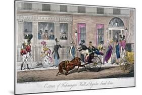 Exterior of Fishmongers Hall, a Regular Break Down, 1824-Isaac Robert Cruikshank-Mounted Giclee Print