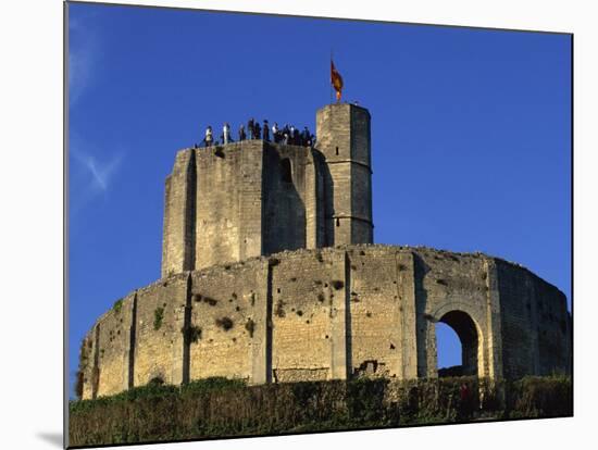 Exterior of Gisors Castle with Visitors on Battlements, Haute Normandie, France, Europe-Thouvenin Guy-Mounted Photographic Print