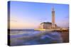 Exterior of Hassan Ll Mosque and Coastline at Dusk, Casablanca, Morocco, North Africa, Africa-Neil Farrin-Stretched Canvas