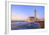 Exterior of Hassan Ll Mosque and Coastline at Dusk, Casablanca, Morocco, North Africa, Africa-Neil Farrin-Framed Photographic Print