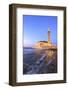 Exterior of Hassan Ll Mosque and Coastline at Dusk, Casablanca, Morocco, North Africa-Neil Farrin-Framed Photographic Print