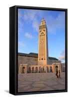 Exterior of Hassan Ll Mosque, Casablanca, Morocco, North Africa-Neil Farrin-Framed Stretched Canvas