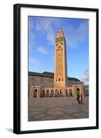 Exterior of Hassan Ll Mosque, Casablanca, Morocco, North Africa-Neil Farrin-Framed Photographic Print