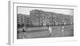 Exterior of Hawthorne Court Apartments, Jackson Heights, New York, 1922-null-Framed Photographic Print