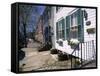 Exterior of Houses on a Typical Street, Annapolis, Maryland, USA-I Vanderharst-Framed Stretched Canvas