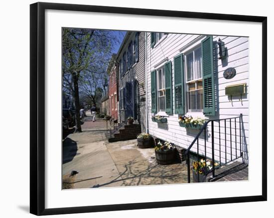 Exterior of Houses on a Typical Street, Annapolis, Maryland, USA-I Vanderharst-Framed Photographic Print