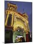 Exterior of Luna Park Entrance Illuminated at Twilight, St. Kilda, Melbourne, Victoria, Australia-Richard Nebesky-Mounted Photographic Print