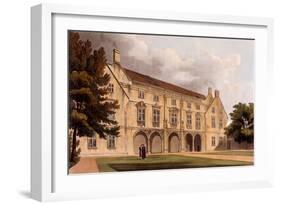 Exterior of Magdalene College Library, Cambridge, from 'The History of Cambridge', Engraved by…-William Westall-Framed Giclee Print