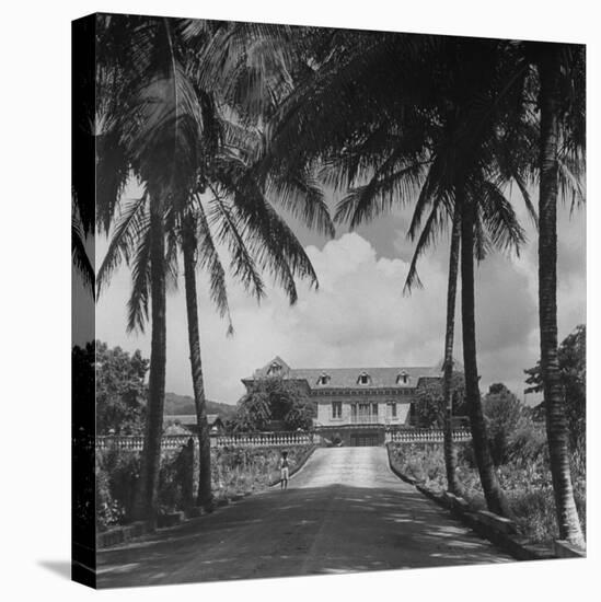 Exterior of Mansion on the Island of Martinique-David Scherman-Stretched Canvas