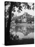 Exterior of Marburg Univ. on the Bank of Lahn River-null-Stretched Canvas