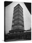 Exterior of Modern Research Tower Built by Frank Lloyd Wright For Johnson Wax Co-Eliot Elisofon-Stretched Canvas