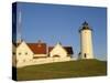 Exterior of Nobska Point Lighthouse, Woods Hole, Cape Cod, Massachusetts, USA-Fraser Hall-Stretched Canvas