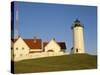 Exterior of Nobska Point Lighthouse, Woods Hole, Cape Cod, Massachusetts, USA-Fraser Hall-Stretched Canvas