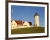 Exterior of Nobska Point Lighthouse, Woods Hole, Cape Cod, Massachusetts, USA-Fraser Hall-Framed Photographic Print