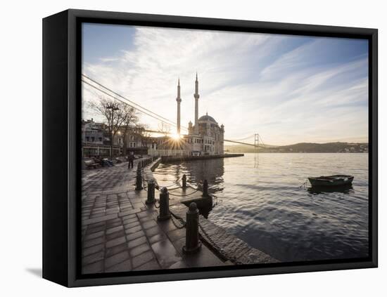 Exterior of Ortakoy Mosque and Bosphorus Bridge at Dawn, Ortakoy, Istanbul, Turkey-Ben Pipe-Framed Stretched Canvas