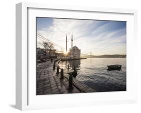 Exterior of Ortakoy Mosque and Bosphorus Bridge at Dawn, Ortakoy, Istanbul, Turkey-Ben Pipe-Framed Photographic Print