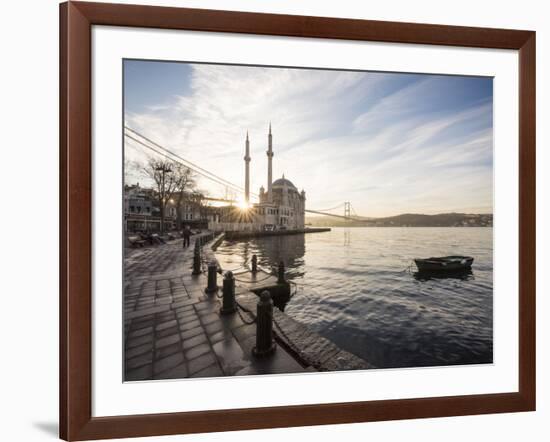 Exterior of Ortakoy Mosque and Bosphorus Bridge at Dawn, Ortakoy, Istanbul, Turkey-Ben Pipe-Framed Photographic Print