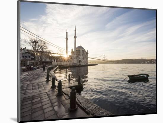 Exterior of Ortakoy Mosque and Bosphorus Bridge at Dawn, Ortakoy, Istanbul, Turkey-Ben Pipe-Mounted Photographic Print