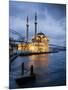 Exterior of Ortakoy Mosque and Bosphorus Bridge at Night, Ortakoy, Istanbul, Turkey-Ben Pipe-Mounted Photographic Print