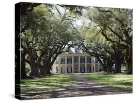 Exterior of Plantation Home, Oak Alley, New Orleans, Louisiana, USA-Adina Tovy-Stretched Canvas