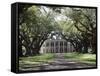 Exterior of Plantation Home, Oak Alley, New Orleans, Louisiana, USA-Adina Tovy-Framed Stretched Canvas