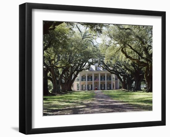 Exterior of Plantation Home, Oak Alley, New Orleans, Louisiana, USA-Adina Tovy-Framed Photographic Print