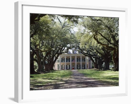 Exterior of Plantation Home, Oak Alley, New Orleans, Louisiana, USA-Adina Tovy-Framed Photographic Print