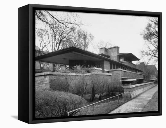 Exterior of Robie House Designed by Frank Lloyd Wright-null-Framed Stretched Canvas