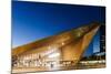 Exterior of Rotterdam Central Station at night, Rotterdam, Netherlands, Europe-Ben Pipe-Mounted Photographic Print