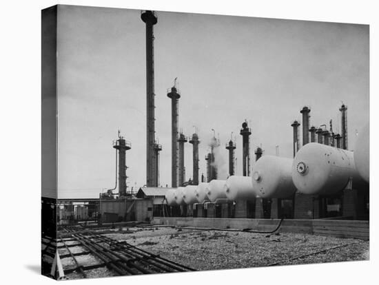 Exterior of Shell Chemical Plant-Dmitri Kessel-Stretched Canvas