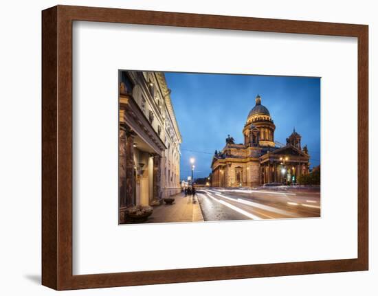 Exterior of St. Isaac's Cathedral at night, St. Petersburg, Leningrad Oblast, Russia-Ben Pipe-Framed Photographic Print