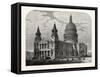 Exterior of St. Paul's Cathedral from the South-West 1800 London-null-Framed Stretched Canvas