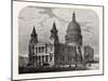 Exterior of St. Paul's Cathedral from the South-West 1800 London-null-Mounted Giclee Print