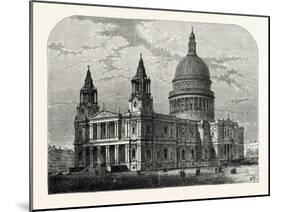 Exterior of St. Paul's Cathedral from the South-West 1800 London-null-Mounted Giclee Print