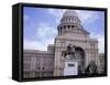 Exterior of State Capitol Building, Austin, Texas, United States of America (Usa), North America-David Lomax-Framed Stretched Canvas