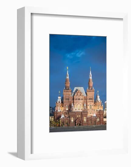 Exterior of State Historical Museum at night, Red Square, Moscow, Moscow Oblast, Russia-Ben Pipe-Framed Photographic Print